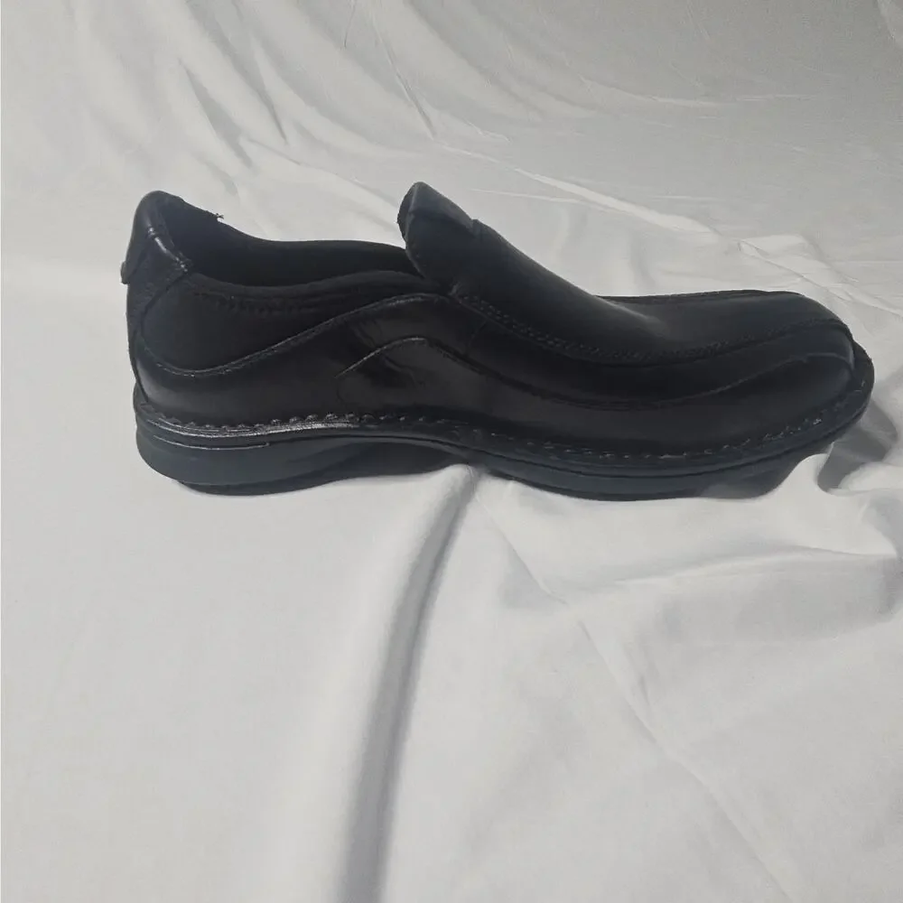 Timberland Men's 9 9.5 Black Leather Loafers Precision Fit Slip On Dress Shoes
